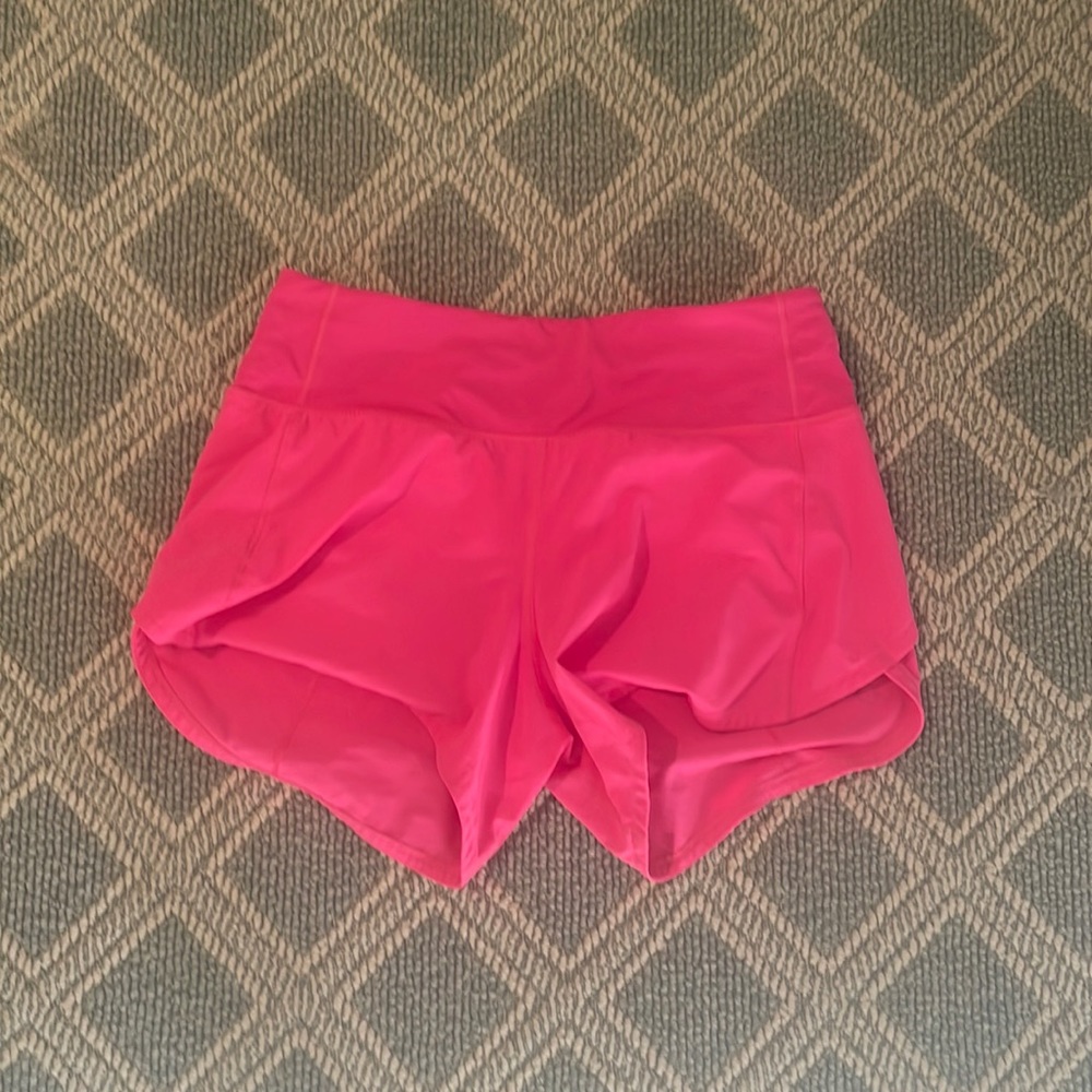 Neon Pink Speed Up Lululemon Shorts